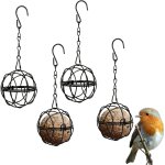 Diam�tre : 7cm - 4 mangeoires - pour boules de graisse - avec crochet en s