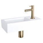 Differnz helios vasque ¿ lavabo en c�ramique 37, 5x18, 5x9, 5�cm ¿ ensemble lavabo wc avec robinet ...