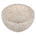 Differnz river vasque � poser 25 cm ¿ lavabo en terrazzo beige ¿ vasque � poser pour plan de toilette ...