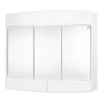 Differnz topas - eco armoire miroir - armoire de salle de bain avec miroir et eclairage - avec 3 portes, ...