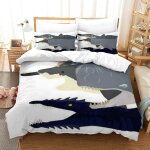 Dinosaur impression en d parure de couette avec fermeture eclair housse de couette respirantepour tout ...