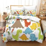 Dinosaur impression en d parure de couette avec fermeture eclair housse de couette respirantepour tout ...