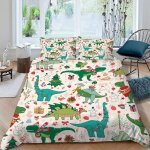 Dinosaure dessin anim�� housse de couette x imprim�� d animaux mignons parure de lit personnes ado fille ...