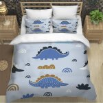 Dinosaure de dessin anim�� housse de couette x imprim�� d animaux parure de lit personnes ado fille enfants ...