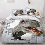 Dinosaure housse de couette x imprim�� d animaux d parure de lit personnes ado fille enfants microfibre ...