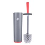 Dirt devil brosse de toilette avec support base stable 39 x 12 x 16 cm gris / rouge