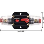 Disjoncteur 30 a, porte - fusible en ligne 12 v - 24 v cc, interrupteur de rinitialisation manuelle, ...
