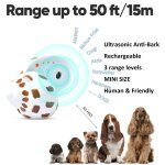 Dispositif anti aboiement ultra sonique pour chiens, rpulsif'extrieur pour animaux de compagnie, rechargeabl ...