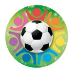 Disque azyme ballon football d�co g�teau 20cm