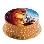 Disque azyme le roi lion d�co g�teau 20cm