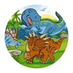 Disque d�co g�teau en azyme 20cm dinosaure