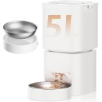 Distributeur automatique de croquettes pour chat et chien, capacit� 5l, mangeoire programmable 1 a 10 ...