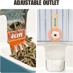 Distributeur automatique de nourriture et d'eau pour animaux de compagnie, ensemble de fontaine a gravité ... Distributeur automatique de nourriture et d'eau pour animaux de compagnie, ensemble de fontaine a gravité ...