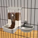 Distributeur automatique de nourriture et d'eau pour animaux de compagnie, ensemble de fontaine a gravit ...