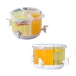 Distributeur de boissons pour rfrigrateur, bouilloire avec robinet 4 en 1, carafe d'eau claire avec ...