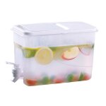 Distributeur de boissons avec robinet, bouilloire blanche froide de grande capacité, baril de réfrigérateur ... Distributeur de boissons avec robinet, bouilloire blanche froide de grande capacité, baril de réfrigérateur ...
