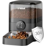 Distributeur croquettes chat automatique, gamelle automatique chat 3l bol en acier inoxydable, 1 - 6 ...