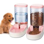 Distributeur croquettes chat, chien, automatique, 2 units, 3. 8 l, gamelle a nourriture et a eau pour ...