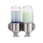 Distributeur double de savon effet bross� simplehuman