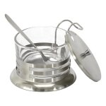 Distributeur - home deco factory - ka4772 - pot a parmesan - cuillre incluse - gris inox et transparent ...