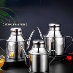 Distributeur d'huile en acier inoxydable, bouteille de mlange de condiments en verre pour barbecue, ...