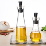 Distributeur d'huile de cruet en verre 250 / 500ml, bouteilles de saucire, bec verseur, carafe, bouteille ...