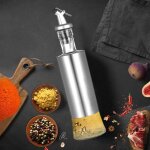 Distributeur d'huile d'olive, bouteille en acier inoxydable et verre, vinaigre et huile, cruet avec bec ... Distributeur d'huile d'olive, bouteille en acier inoxydable et verre, vinaigre et huile, cruet avec bec ...