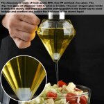 Distributeur d'huile d'olive en forme de diamant, bouteille en verre avec bec anti - goutte, sans gras, ...