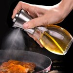 Distributeur d'huile d'olive en arosol etanche de 200ml, pour barbecue, cuisine, bouteille en verre ...