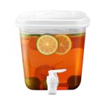Distributeur de jus pour rfrigrateur, bouilloire froide scelle avec robinet, boisson froide, thire ...