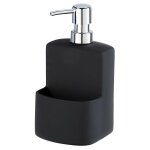 Distributeur rechargeable de liquide vaisselle avec porte �ponge wenko noir
