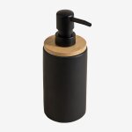 Distributeur de savon en c�ramique et bambou elvan noir