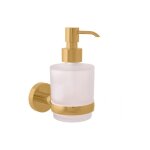 Distributeur de savon colorado en verre et laiton dor� bross� 200 ml - -