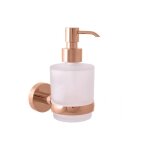Distributeur de savon colorado en verre et laiton rose gold poli 200 ml - -