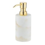 Distributeur de savon design marbre odos - blanc