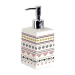 Distributeur de savon - estebane - c�ramique - ethnique - multicolore - 7 cm x 17. 2 cm