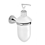 Distributeur de savon avec fixation murale et recipient en verre gemma