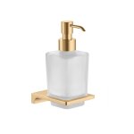 Distributeur de savon mural nil en verre et laiton dor� 200 ml - -