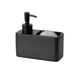 Distributeur de savon avec porte eponge - noir Distributeur de savon avec porte eponge - noir