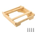 Distributeur sous - meuble jiakalamo en bambou naturel pour assiettes en papier 9 pouces 23 cm, organisateur ...