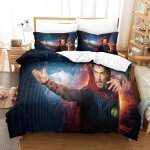 Doctor strange housse de couette imprim�� d parure de lit microfibre ultra douceensemble housse de couette ...