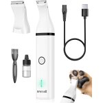 Dog clipper low noise dog paw trimmer dog hair trimmer for dogs cats paws eyes ears face body (white) ...