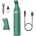 Dog clipper low noise dog paw trimmer dog hair for dogs cats paws eyes ears face body (white) (green) ...