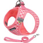 Dog harness and leash set, no pull dog harness and leash set, soft mesh harness anti - choking reflective ...