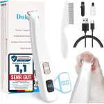 Dog paw clipper between pads, low noise clipper with led light, rechargeable by usb - c, 2 speeds electric ...