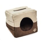 D�me carr� en su�dine, transformable, souple avec coussin amovible r�versible, pour chien ou chat 35 ...