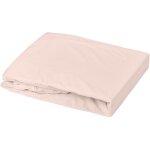 Domiva drap housse + alese - 70 x 140 cm - 100% coton - blanc / nude