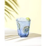 Domme lot de 2 gobelets en plastique - bleu fonc� - 445 ml