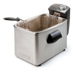 Domo - do457fr - friteuse en inox - zone froide - capacit� 3 litres - 2200w