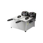 Domo do560fr friteuse inox 2x3l